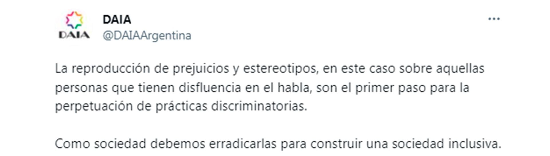 La DAIA repudió los dichos de Levinas contra De Pedro. 