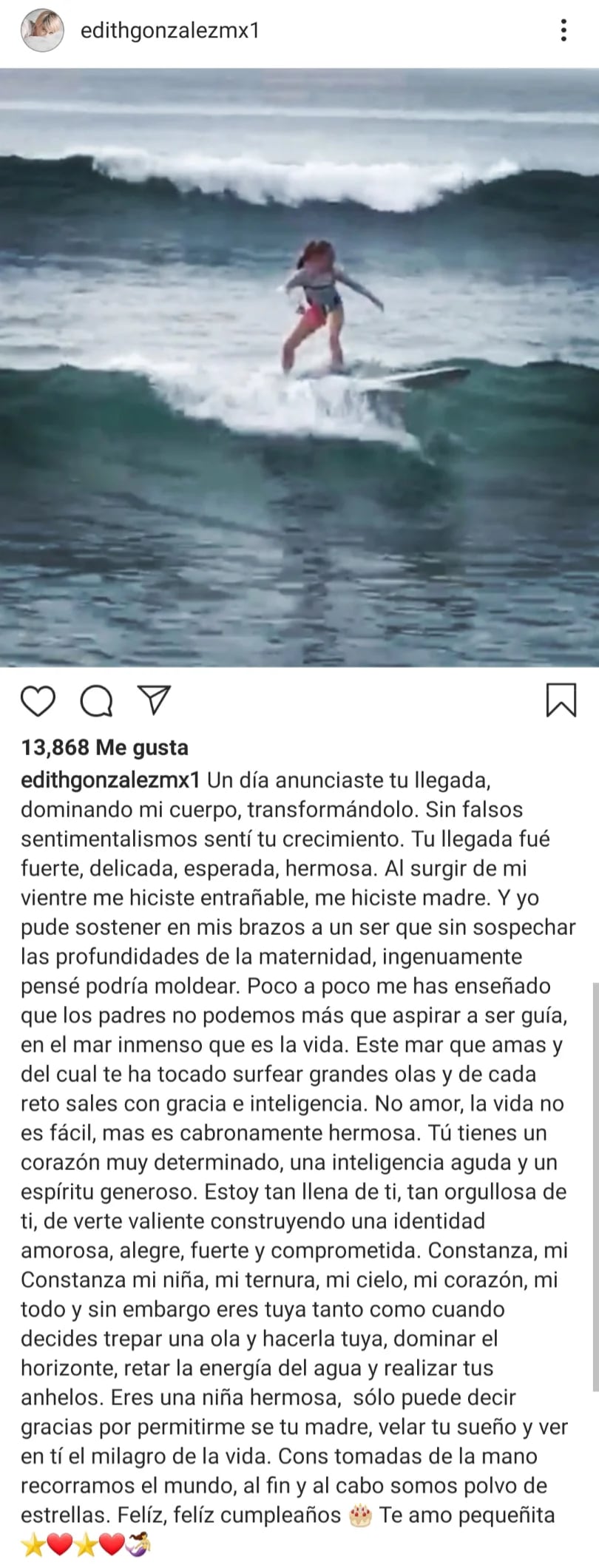 Edith González tuvo fuerzas suficientes para sobrevivir (Foto: Instagram)