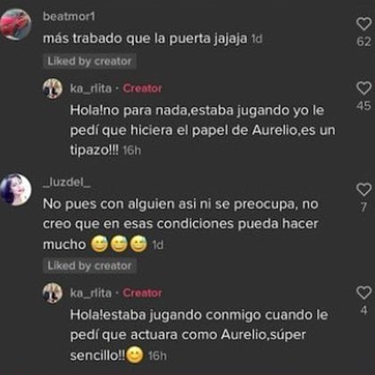 Algunos mensajes a los que la usuaria respondió respecto de Amaya y su manera de comportarse