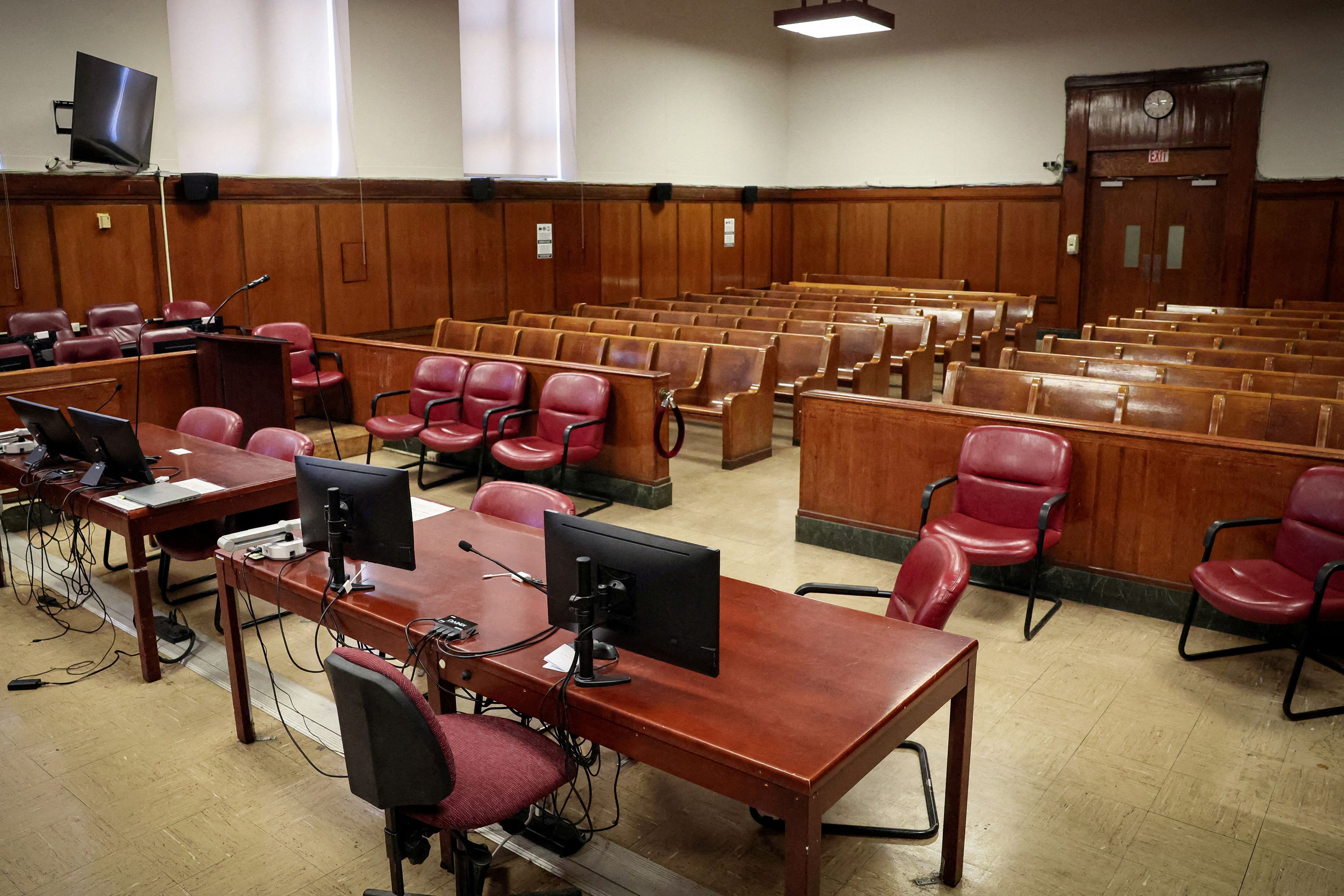  Vista de la sala del juez Juan Manuel Merchán en el Tribunal Penal de Manhattan en Nueva York (REUTERS/Brendan McDermid/Foto de archivo)