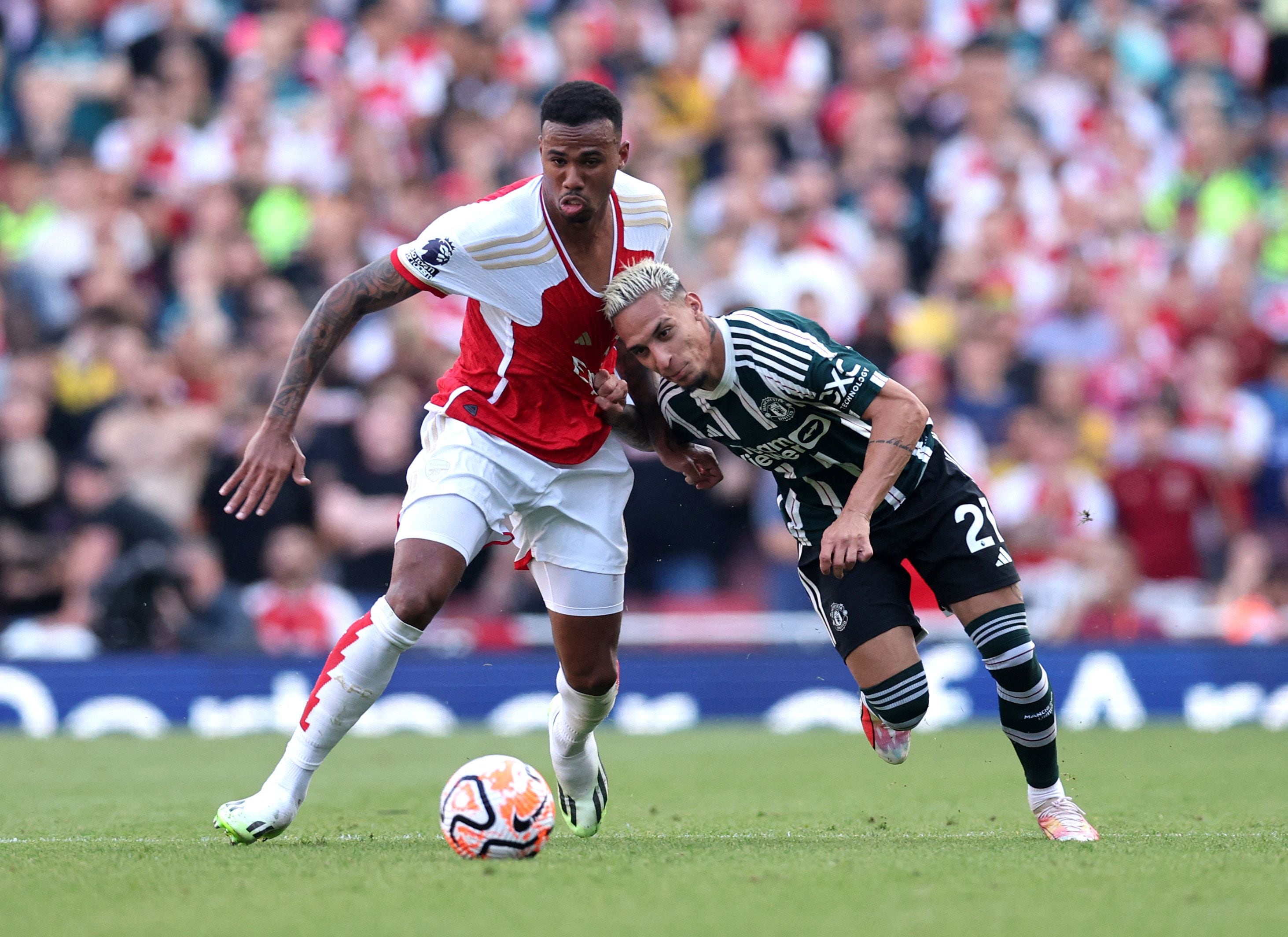 Antony sumó 83 minutos de fútbol el domingo en la derrota 3-1 contra el Arsenal (Foto: Reuters)