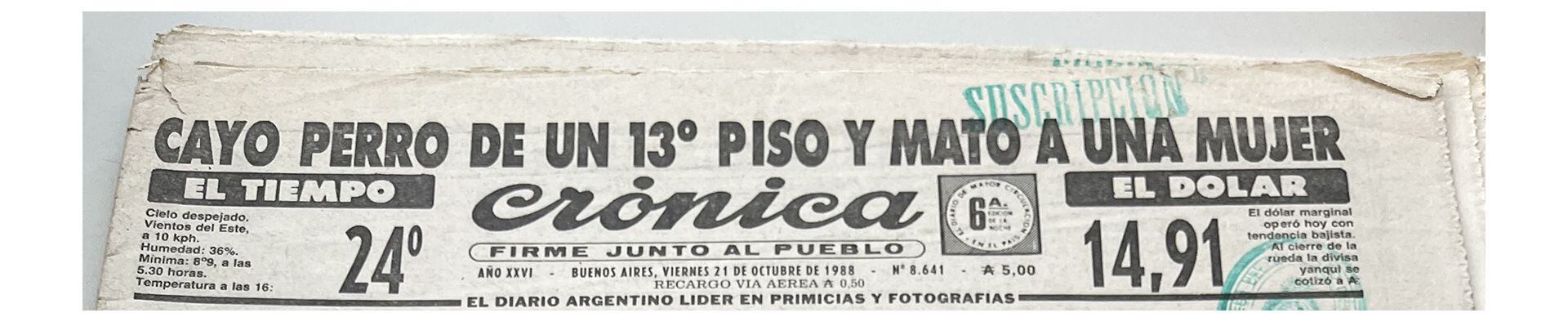 El diario Clarín y Crónica sacaron la noticia en tapa. pero en los días siguientes no volvieron a mencionar el tema