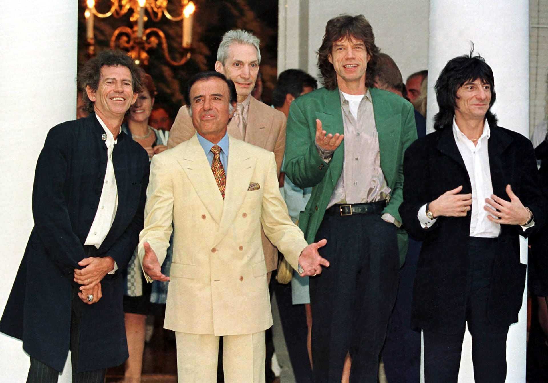 El 10 de febrero de 1995, Menem recibió a los Rolling Stones  en la Quinta de Olivos.