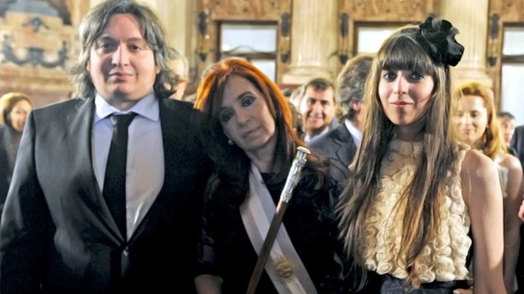 Florencia, Cristina y Máximo Kirchner están siendo investigados por el negocio de los alquileres de hoteles. (Presidencia)