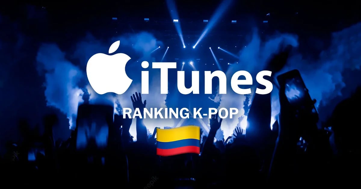 What is the most streamed K-pop song on iTunes Colombia today