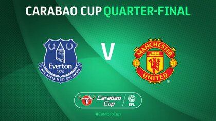 Everton v Manchester United.  Copa Cortesía Carabao.