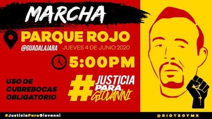 Marcha #JusticiaParaGiovanni (Foto: Twitter / @getse33)