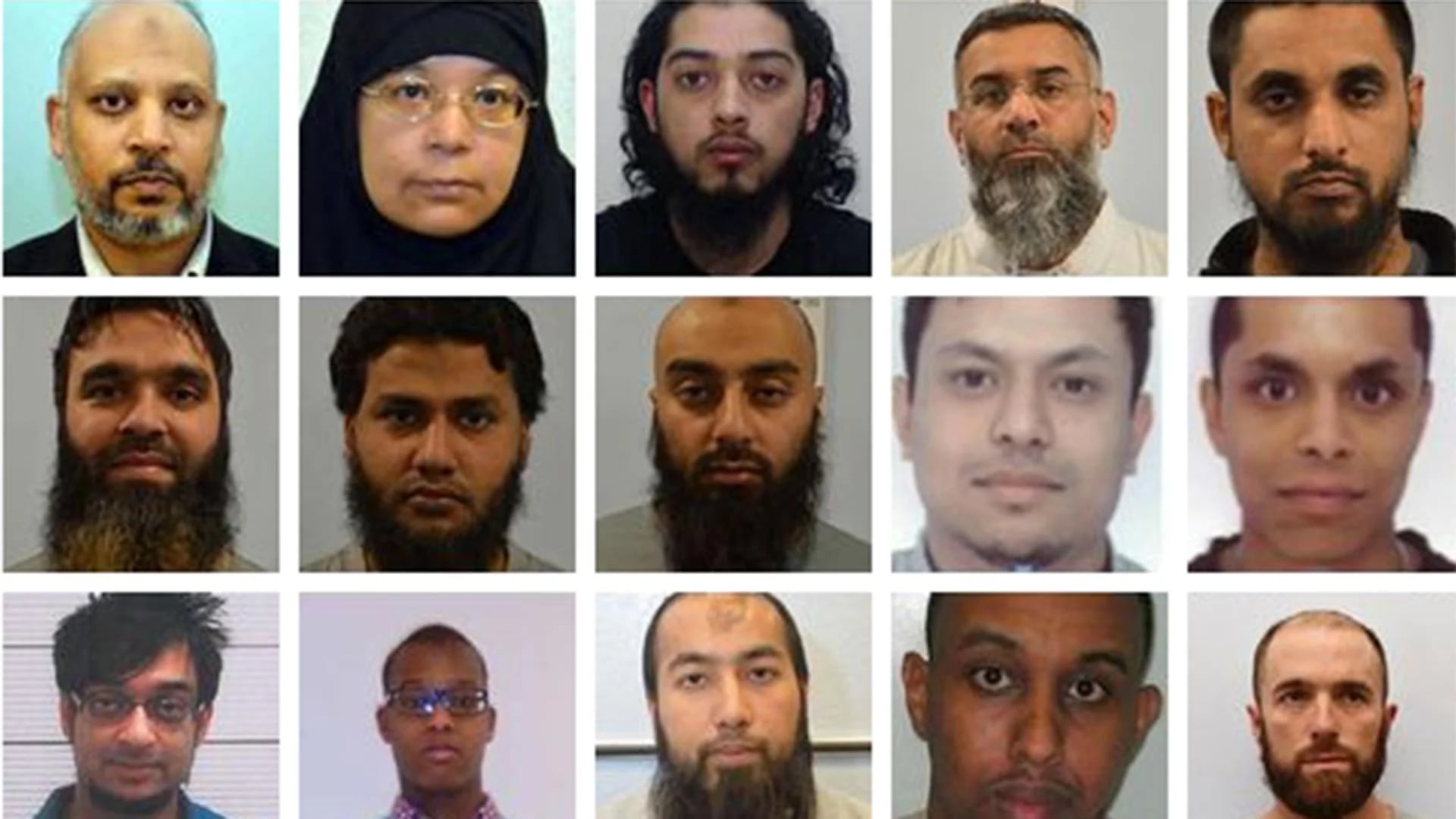 Los rostros de sólo 15 de los 850 yihadistas británicos que fueron identificados