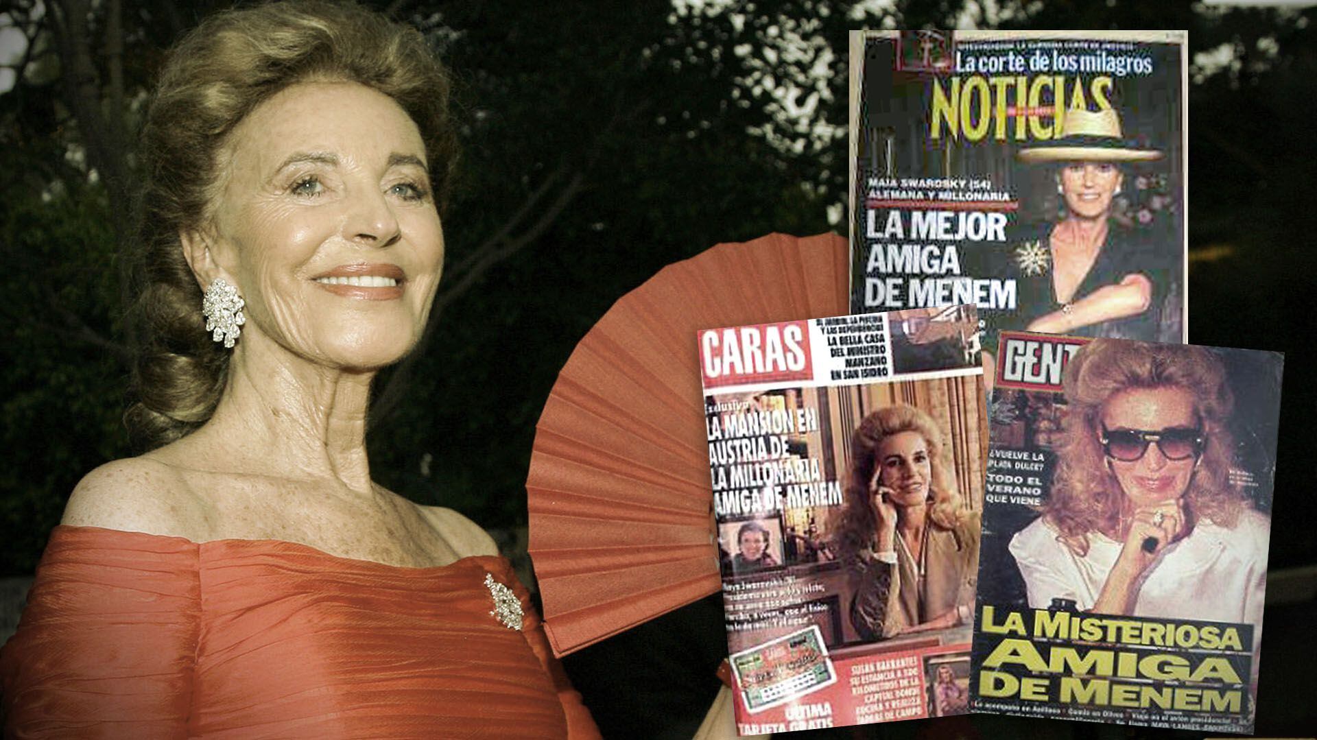 La empresaria, en los medios argentinos de los años '90