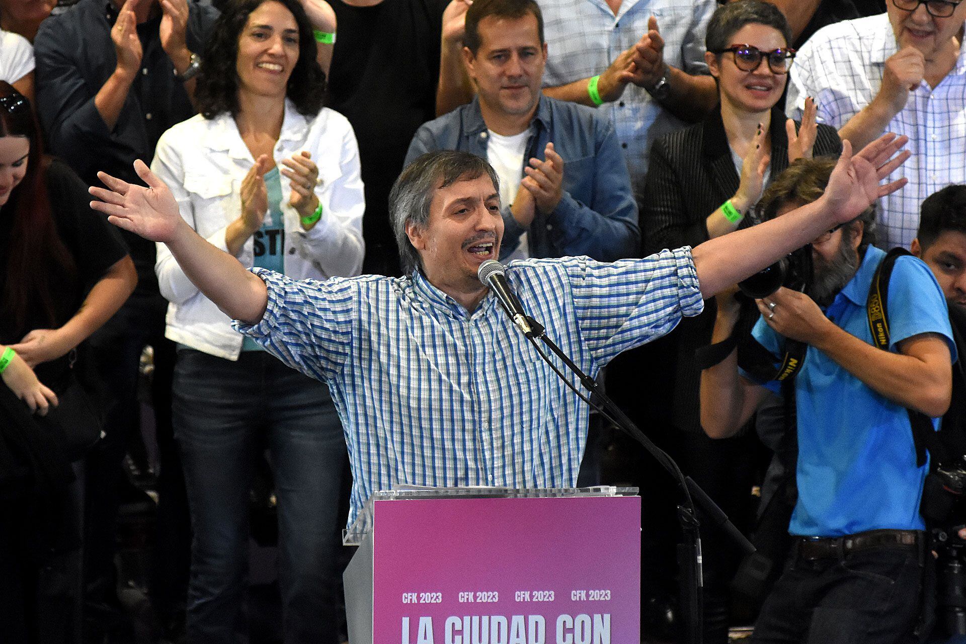 Máximo Kirchner evitó hablar de la decisión de Alberto Fernández en el plenario del PJ porteño (Nicolas Stulberg)