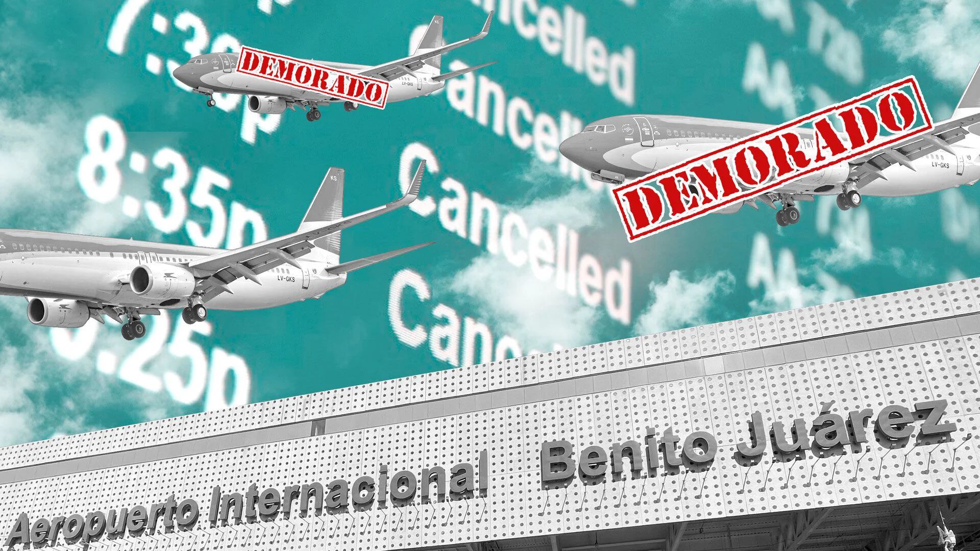 The AICM adds hundreds of thousands of flights with millions of passengers, delays and cancellations are inevitable (Infobae)