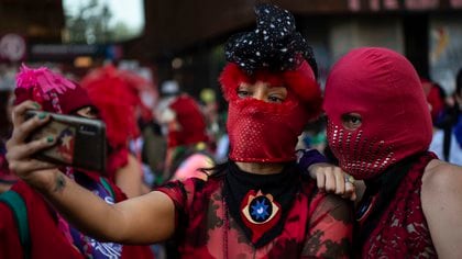 La protesta fue predominantemente pacífica (AFP)