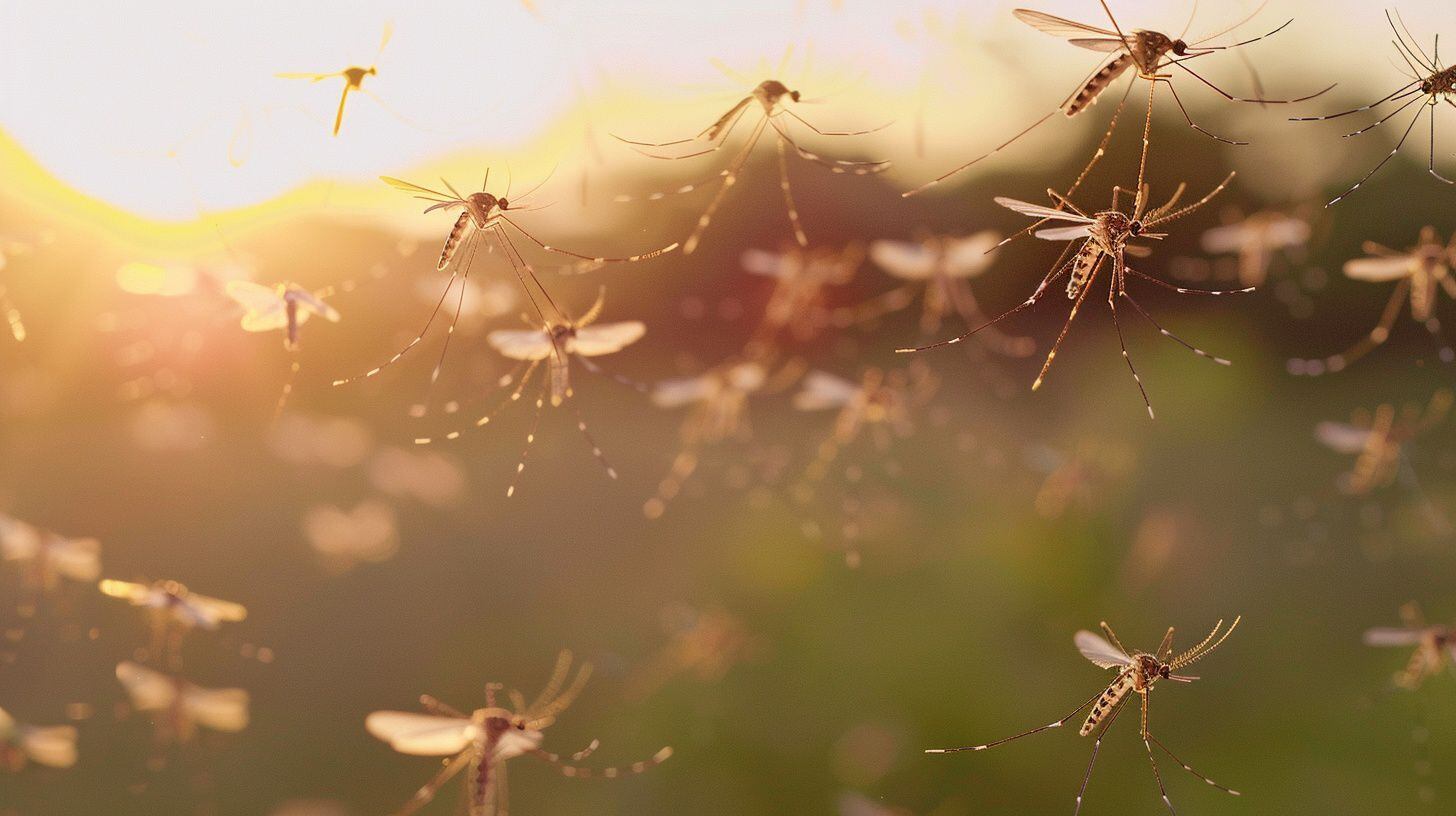 Una horda de mosquitos volando - (Imagen Ilustrativa Infobae)