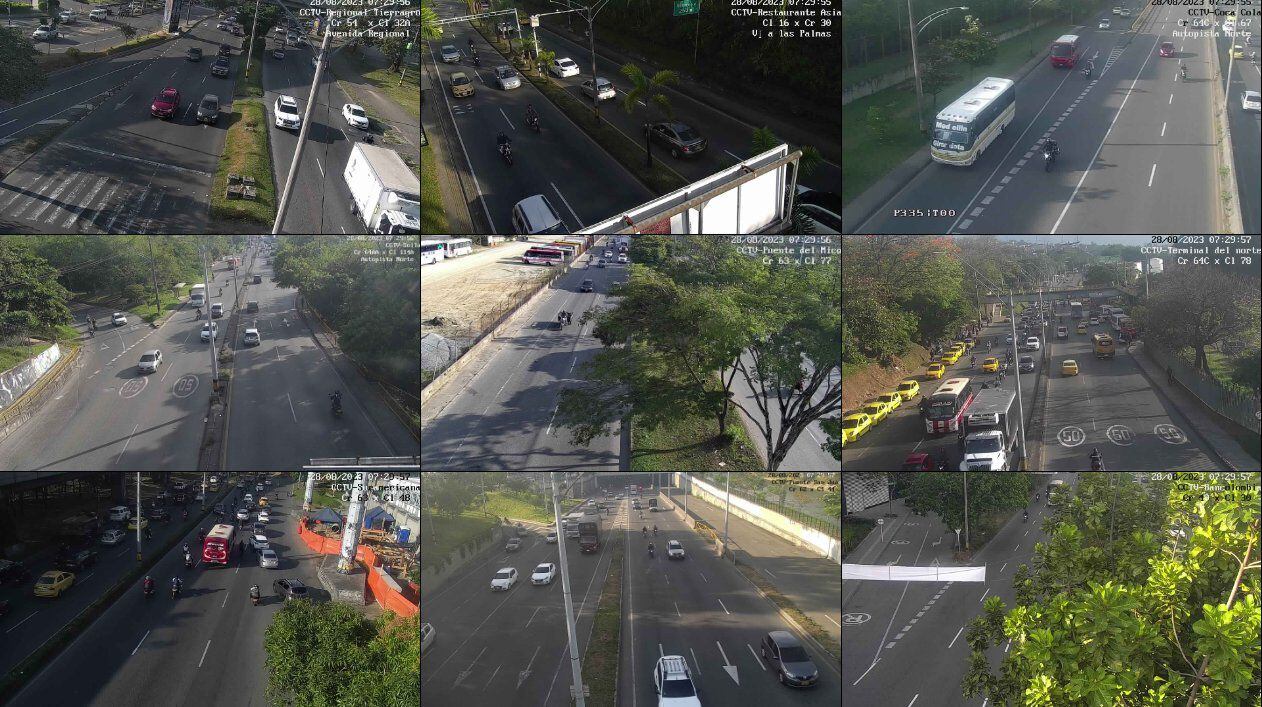 Reporte de movilidad en Medellín a las 7:30 am. del 28 de agosto de 2023 - crédito Secretaría de Movilidad de Medellín