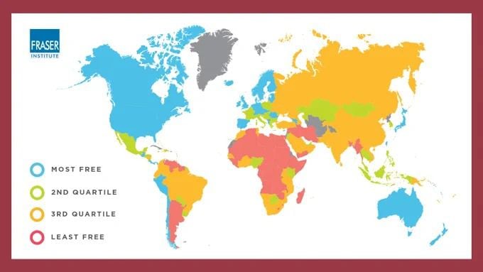 La Argentina quedó ubicada en uno de los peores puestos del mundo en un ranking internacional de libertad económica
Instituto Fraser