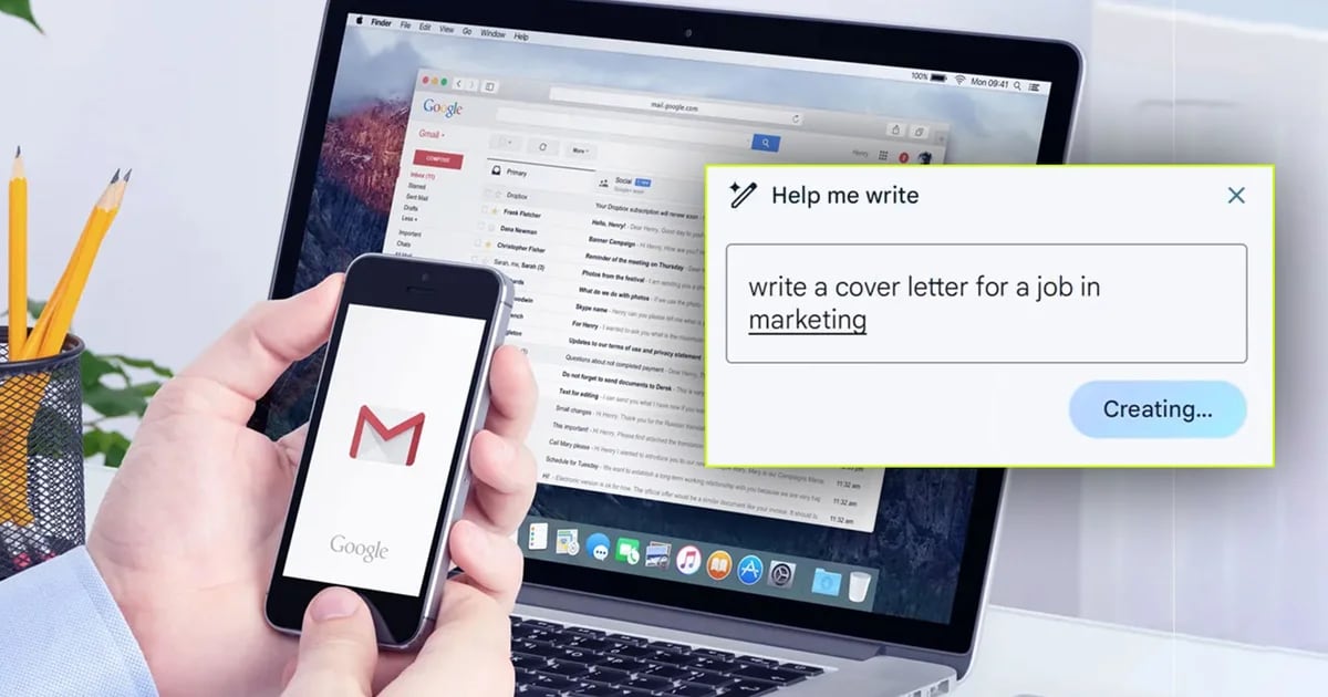 Gmail integrerà un nuovo strumento AI per riepilogare e comporre le email