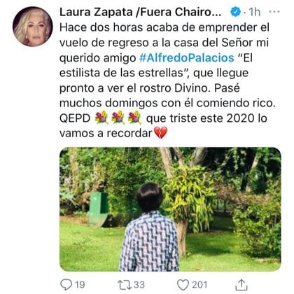 Laura Zapata contó que en fechas recientes convivió frecuentemente con él, incluso iban juntos al mercado a comprar fruta (Foto: Captura de pantalla)