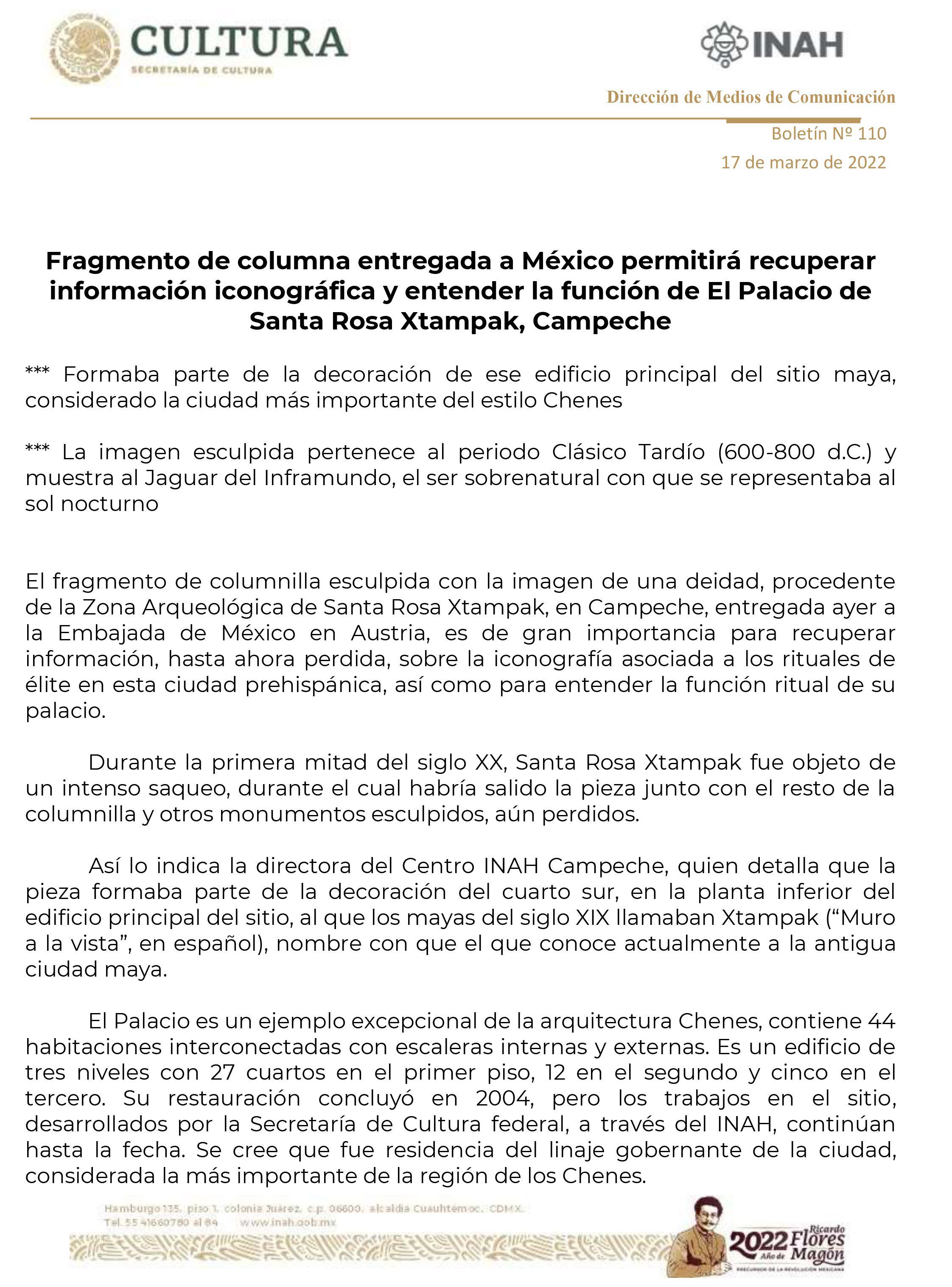 Pezzo archeologico messicano dall'Austria