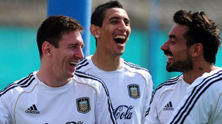 Messi, Di María y Lavezzi en tiempos de convocatorias a la selección argentina