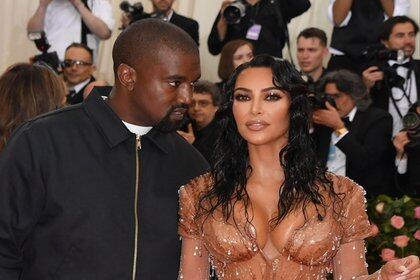 Kim Kardashian y Kanye West en la MET Gala 2019 (Foto: Angela Weiss/AFP)