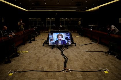 Trudeau  estuvo a través de videoconferencia en el parlamento 