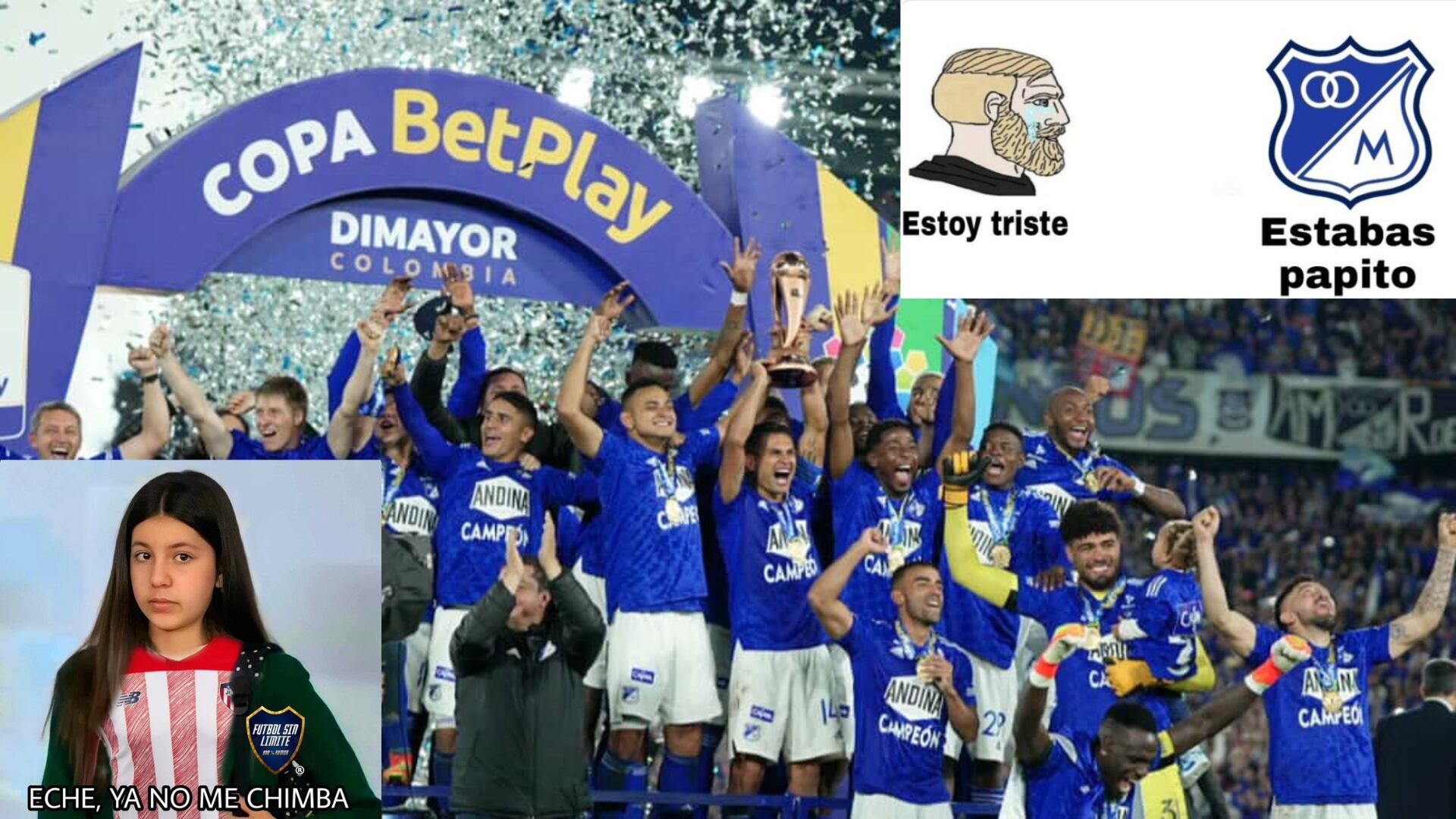 Los mejores memes que dejó la victoria de Millonarios en Copa BetPlay. Imagen: Dimayor.