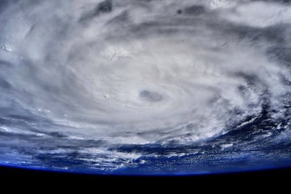 La imagen del huracán Hanna compartida por el astronauta Doug Harley (Foto: Twitter @Astro_Doug)