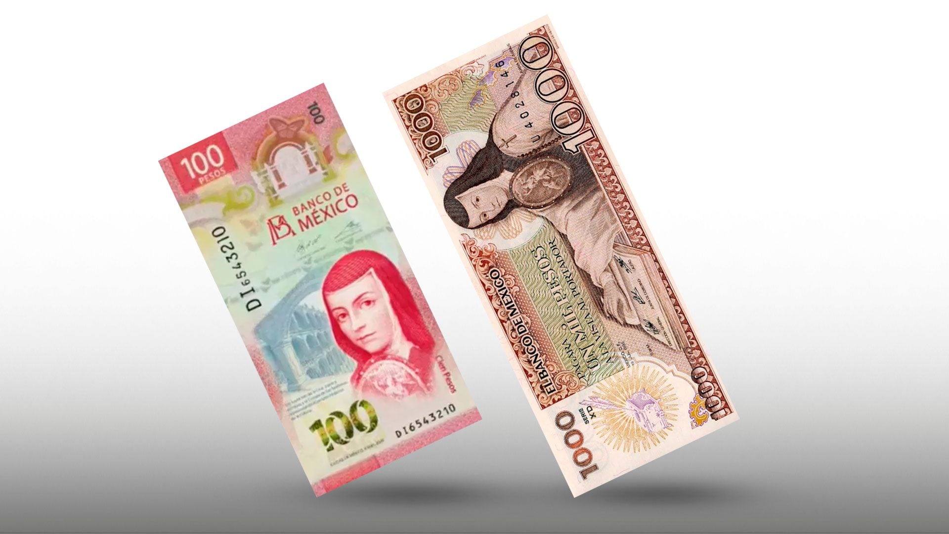 El billete de Sor Juana forma parte de la familia G. (Infobae)