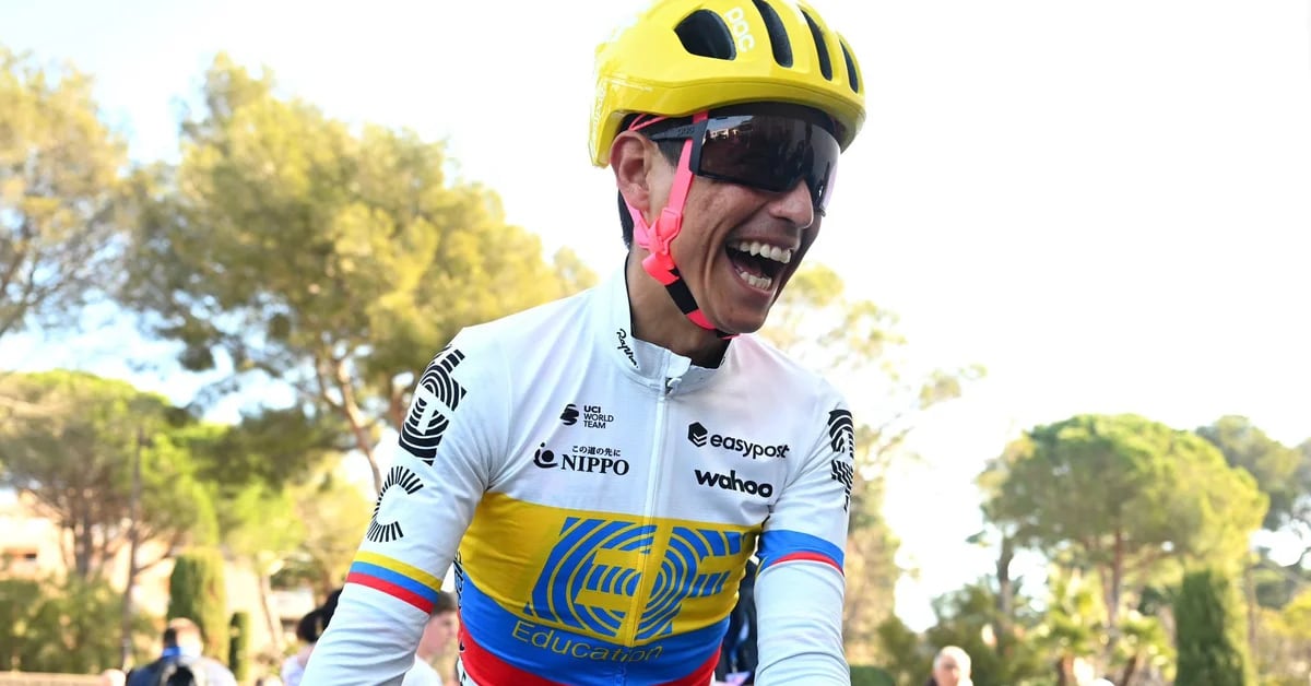 Esteban Chaves made his debut as the national road champion of the Tour des Alpes-Maritimes
