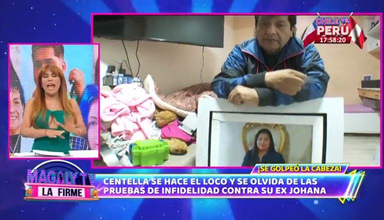 Magaly Medina recuerda a Toño Centella que lloraba por volver con su ex Johana. (Captura: Magaly TV La Firme)