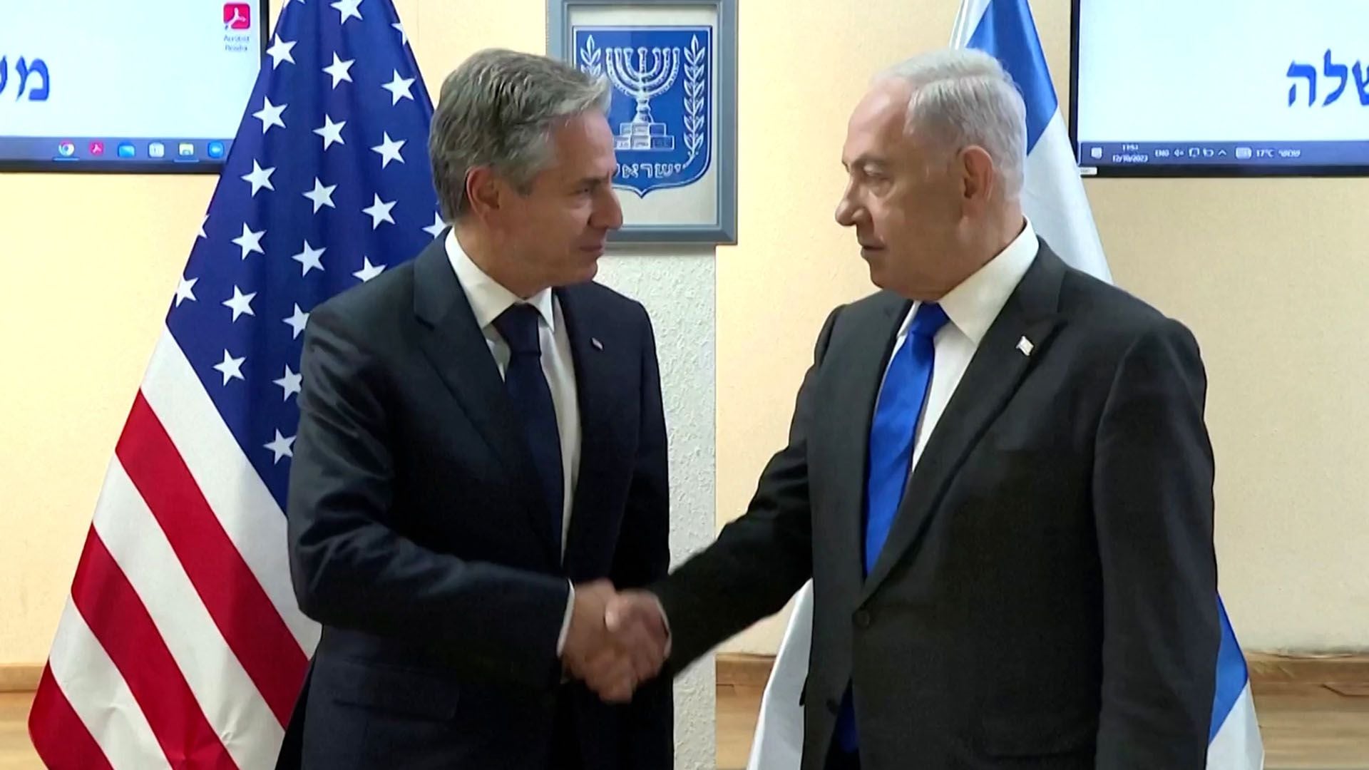 El secretario de Estado estadounidense, Antony Blinken, se reunió en Tel Aviv con el primer ministro israelí, Benjamin Netanyahu