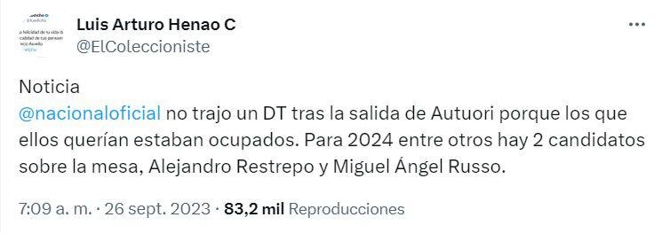 Miguel Ángel Russo y Atlético Nacional