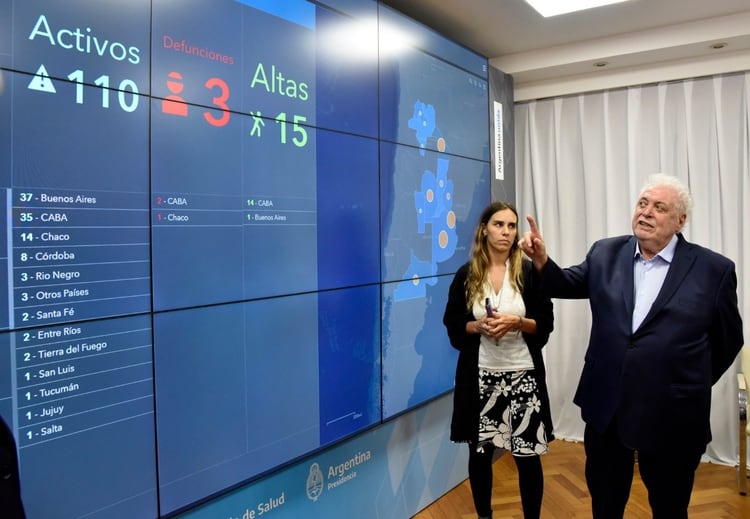 El ministro de Salud, Ginés González García, mantuvo un encuentro virtual con Diputados para explicarle el estado actual de la pandemia en la Argentina.