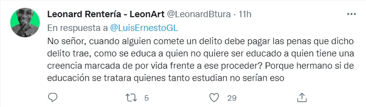 El líder social Leonard Rentería, le refuta a Luis Ernesto Gómez sus eventuales soluciones en contra del racismo.