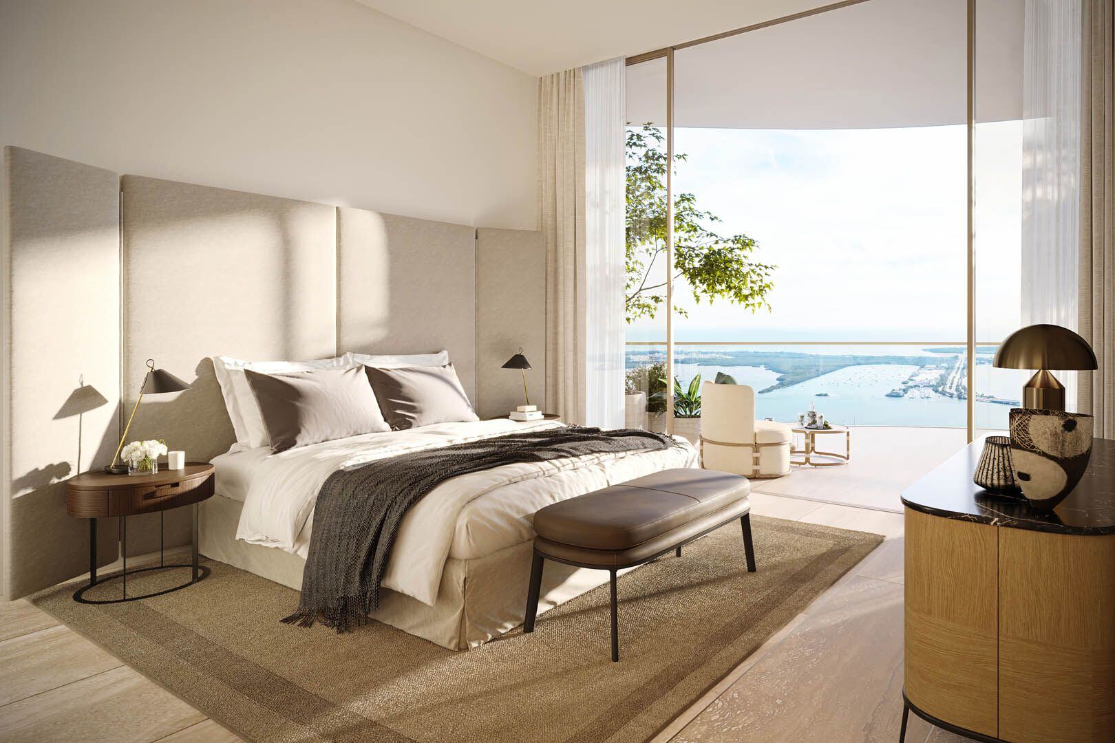 Elegancia y amplitud definen los 7 dormitorios y 9 baños del penthouse más exclusivo de Miami. (The Residences at 1428)