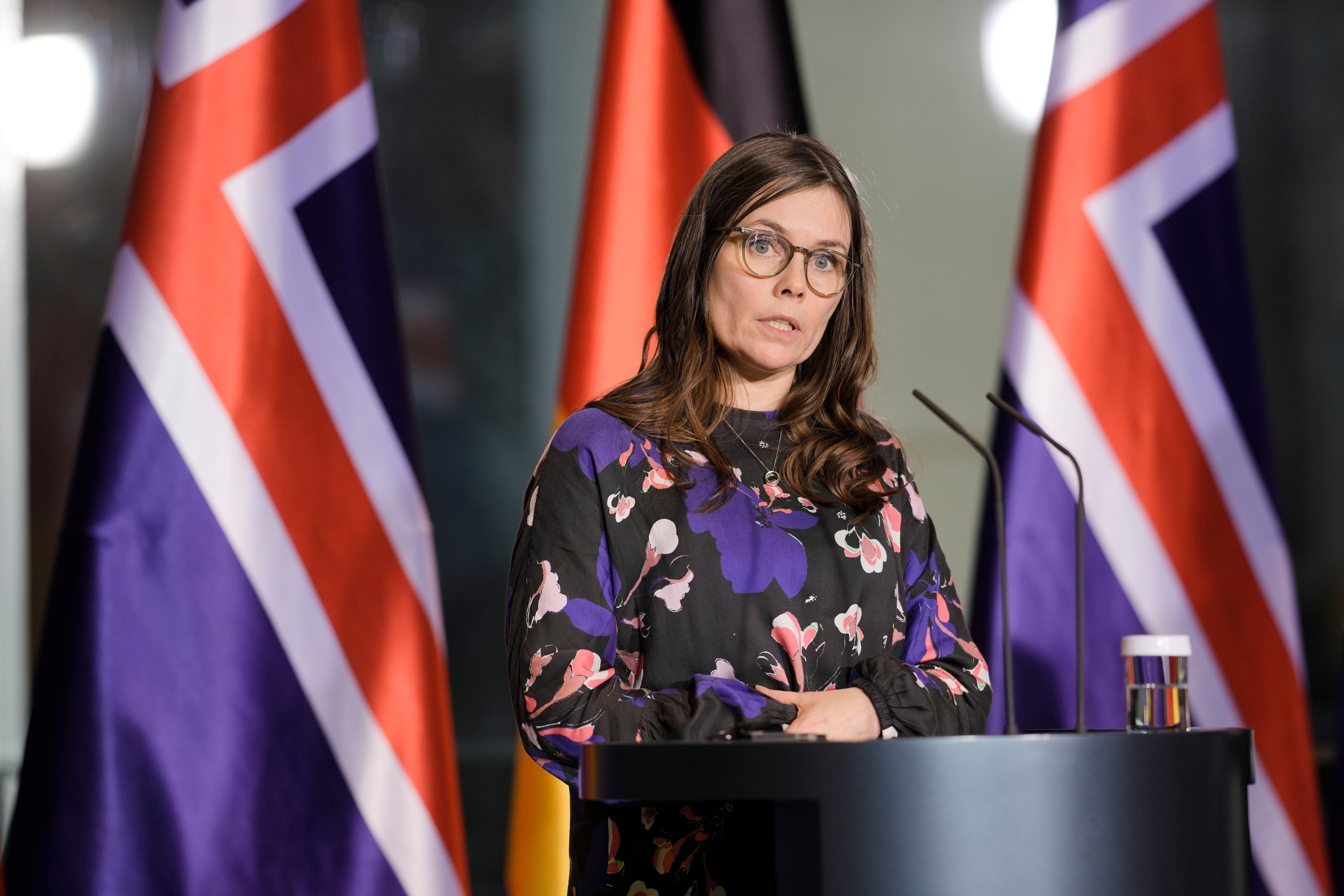 La primera ministra del país, Katrin Jakobsdóttir se sumó a la iniciativa (AP)