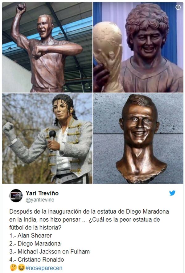 Los memes de Diego Maradona por su estatua en India