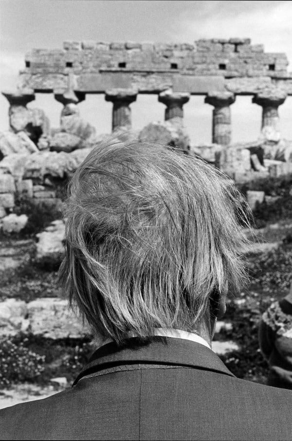 Borges en Selinunte, Sicilia, Italia (Ferdinando Scianna)