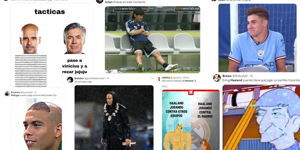 Los mejores memes de la eliminación del City ante Real Madrid por la Champions: Guardiola, Julián Álvarez y Haaland, los mencionados