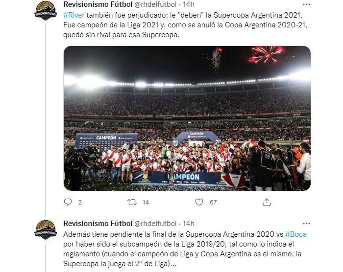 revisionismo fútbol finales copa boca river