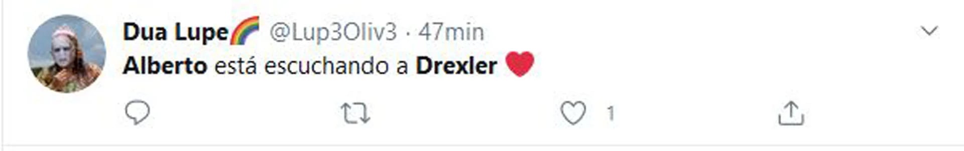 Algunos de los fans de Drexler, sorprendidos por los comentarios del Presidente (Fotos: Twitter)