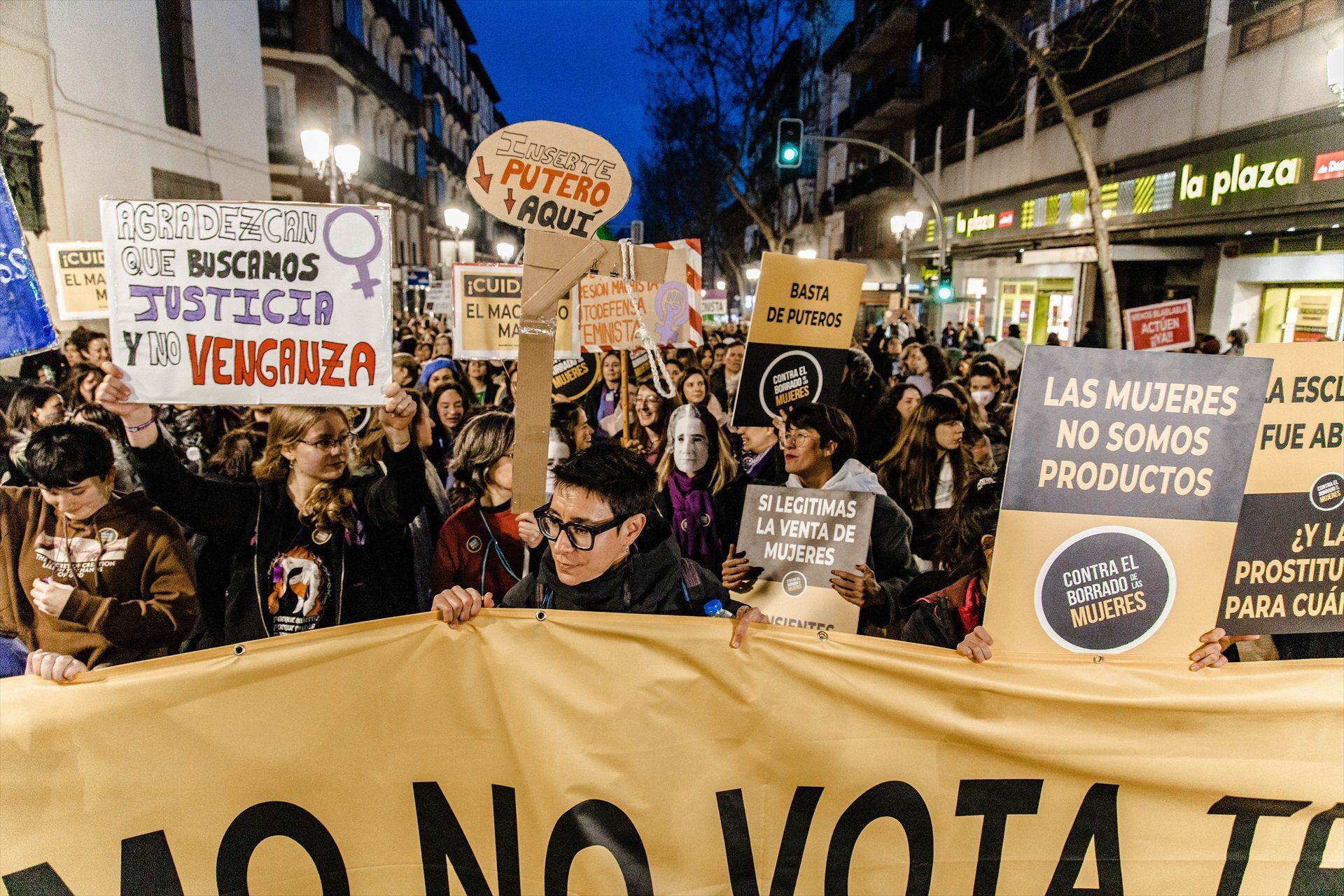 Manifestación convocada por el Movimiento Feminista de Madrid por el 8M en 2023. (Carlos Luján / Europa Press)
