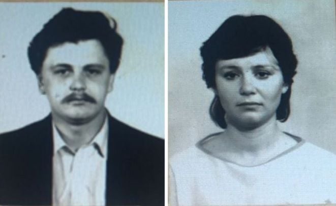 Nikolay y Elena Šapošnikov en sus pasaportes sovieticos