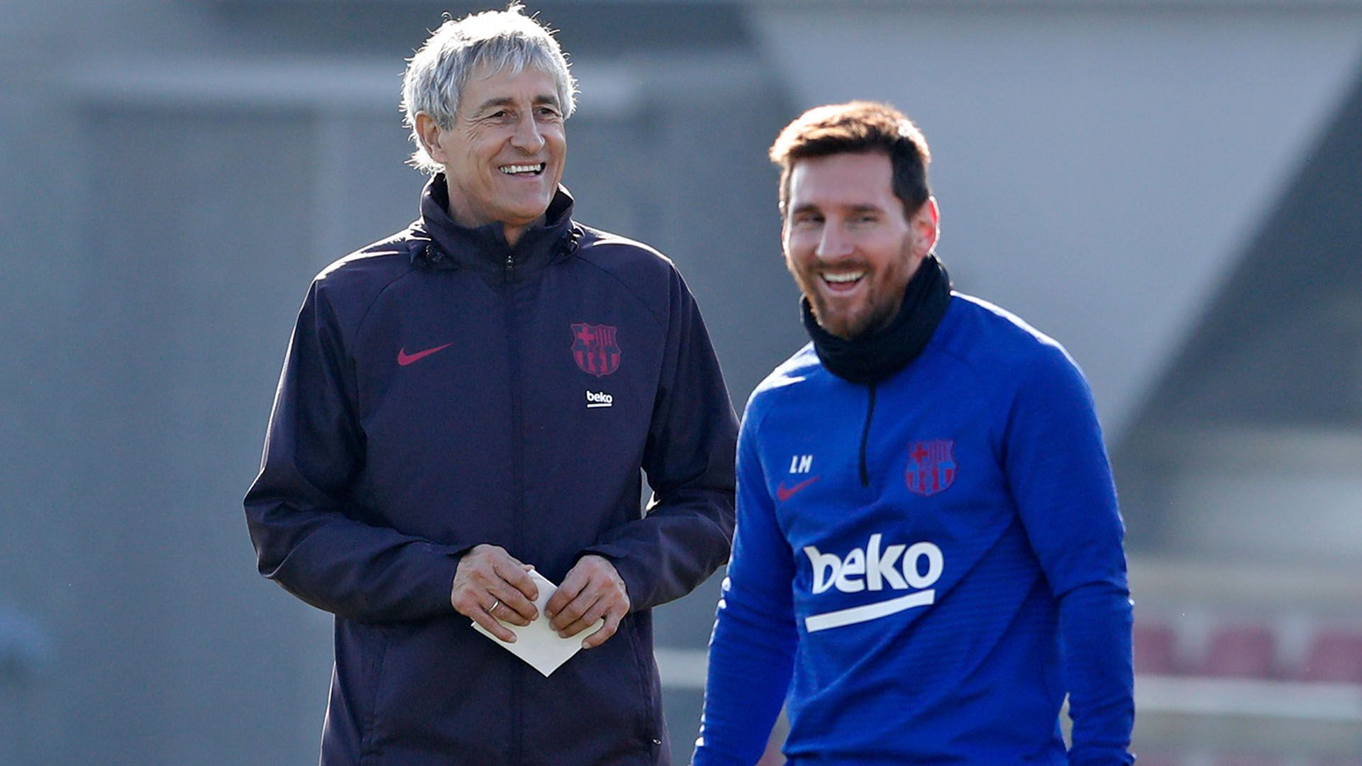 Quique Setién habló de su relación con Lionel Messi en el Barcelona.