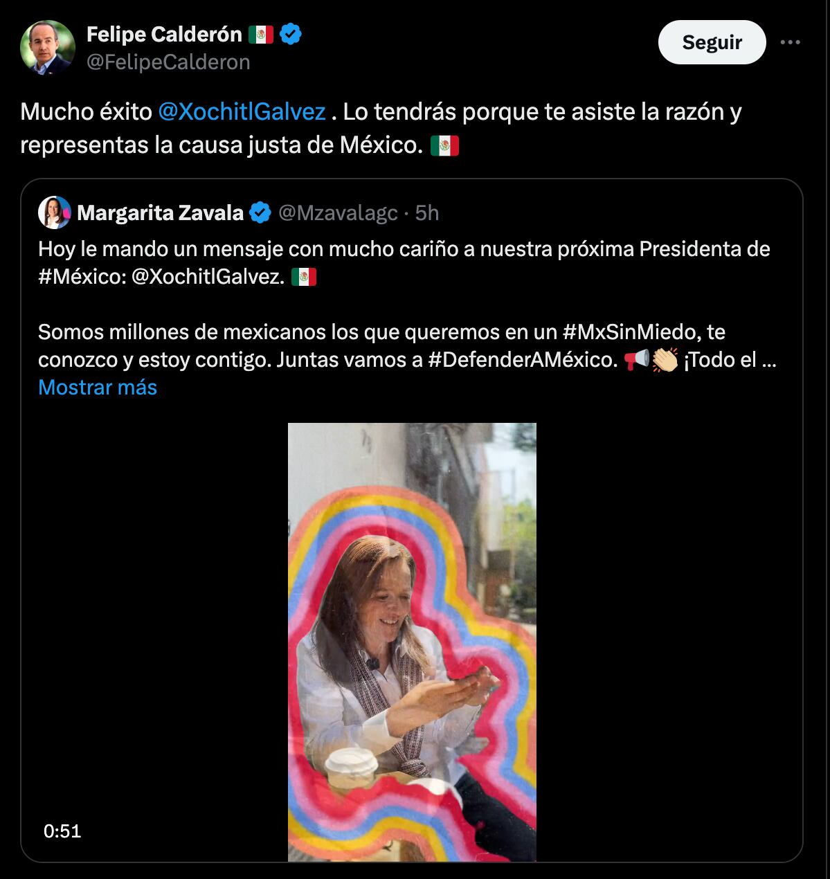 Felipe Calderón-Xóchitl Gálvez-Elecciones 2024-México-7 de abril