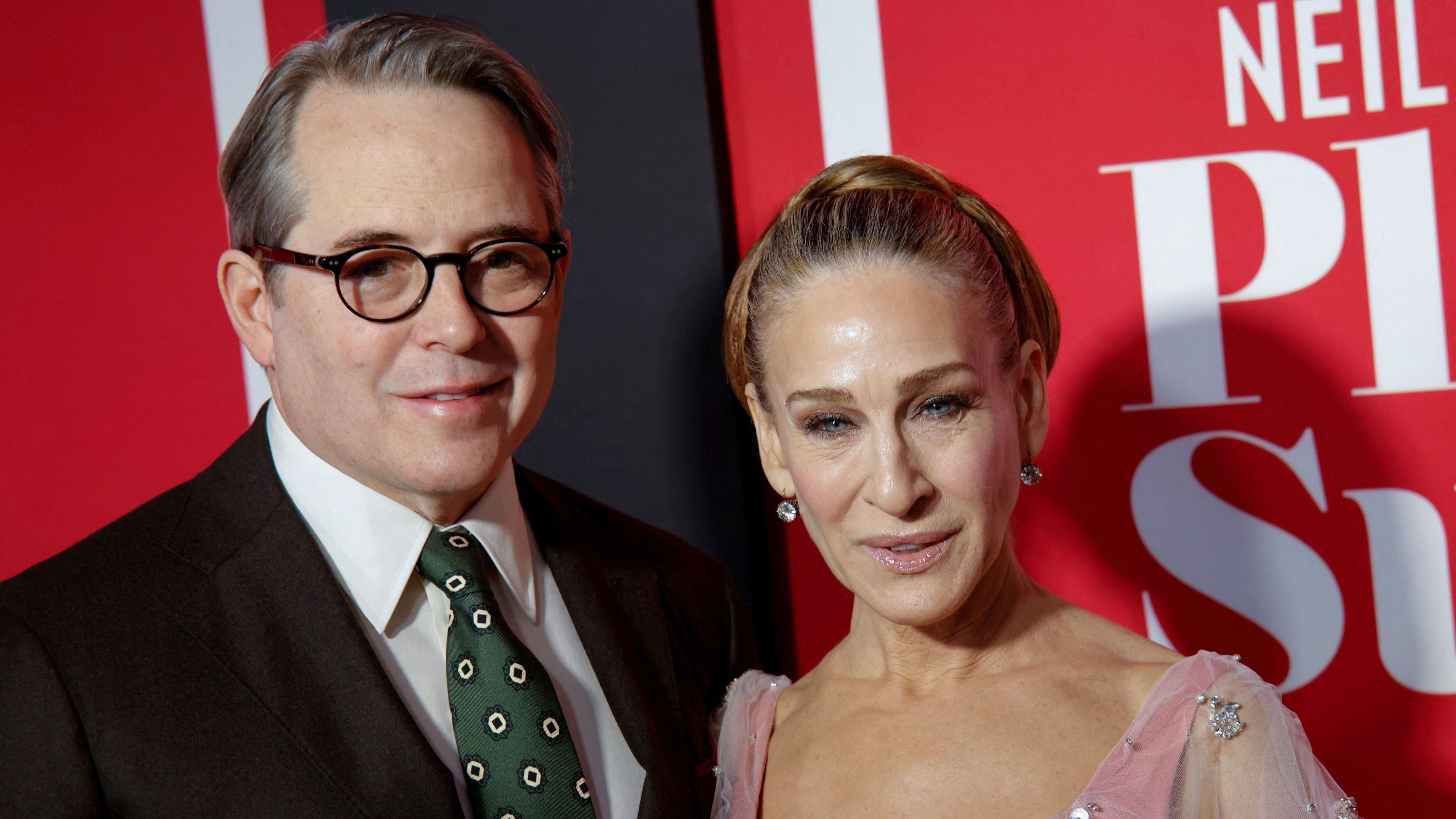 FILE PHOTO: Sarah Jessica Parker and Matthew Broderick arrive to celebrate the opening of their new play, 'Plaza Suite' in New York City, U.S., March 28, 2022. REUTERS/Eduardo Munoz/File Photo