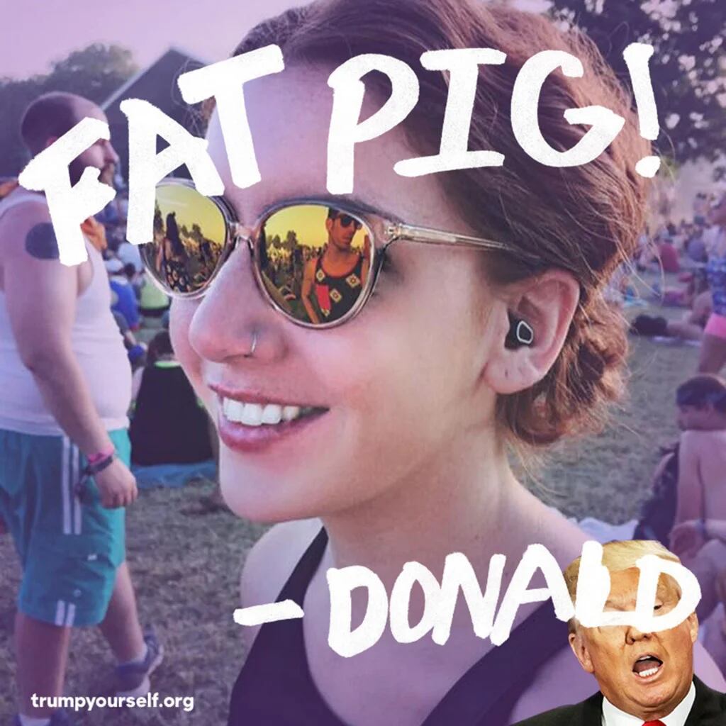 “Cerdo gordo!”, diría Trump según la aplicación