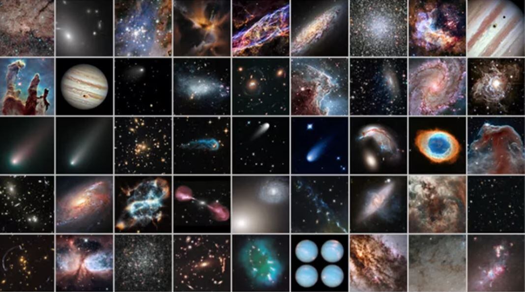Una selección de imágenes capturadas por el Hubble.