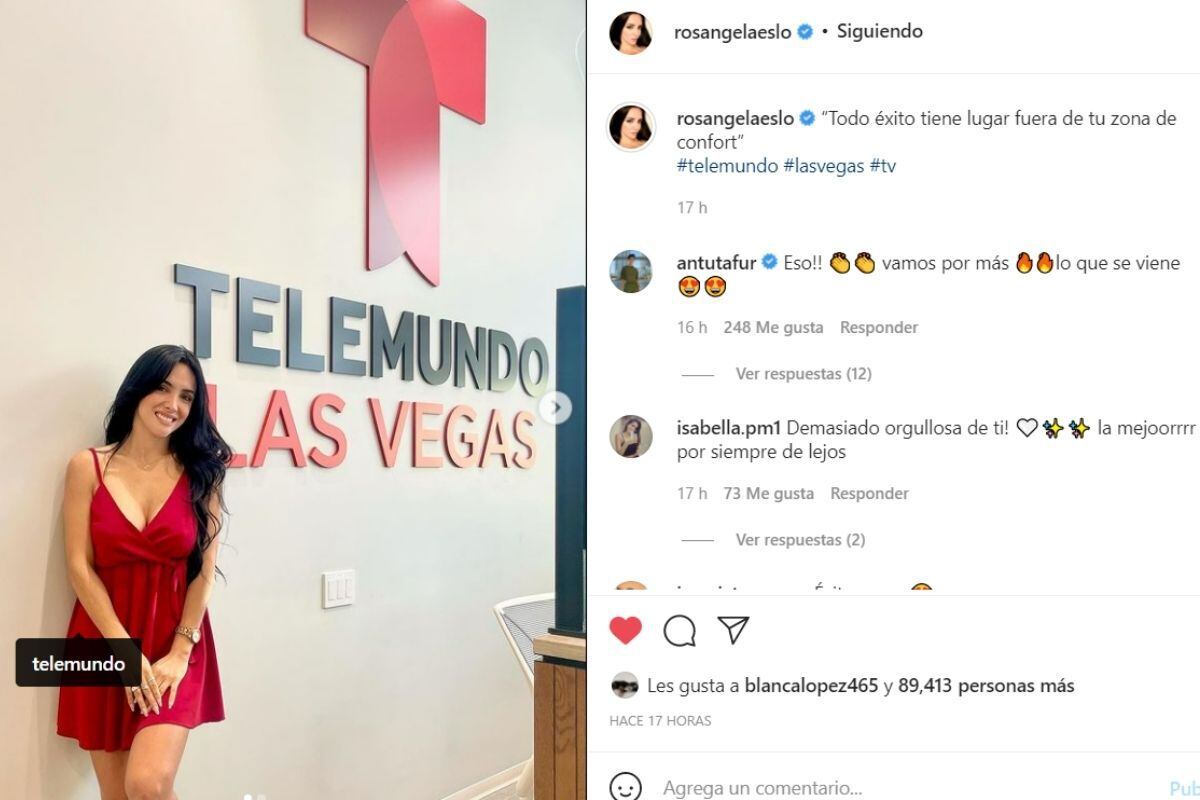 Rosángela at Telemundo facilities.  (Photo: Instagram Capture)