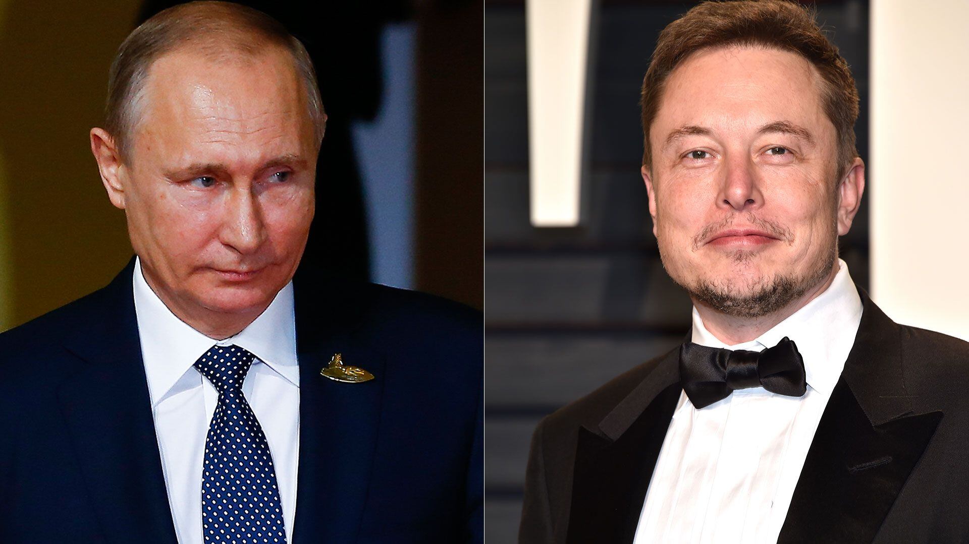Vladimir Putin y Elon Musk (Getty)